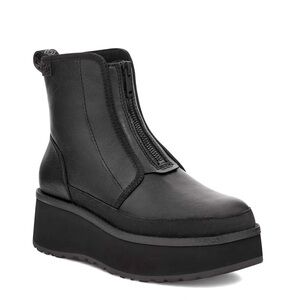 Ugg Cityfunc ZipPlatform Leather Black Ankle Boots Bootie Water Resistant US 8
